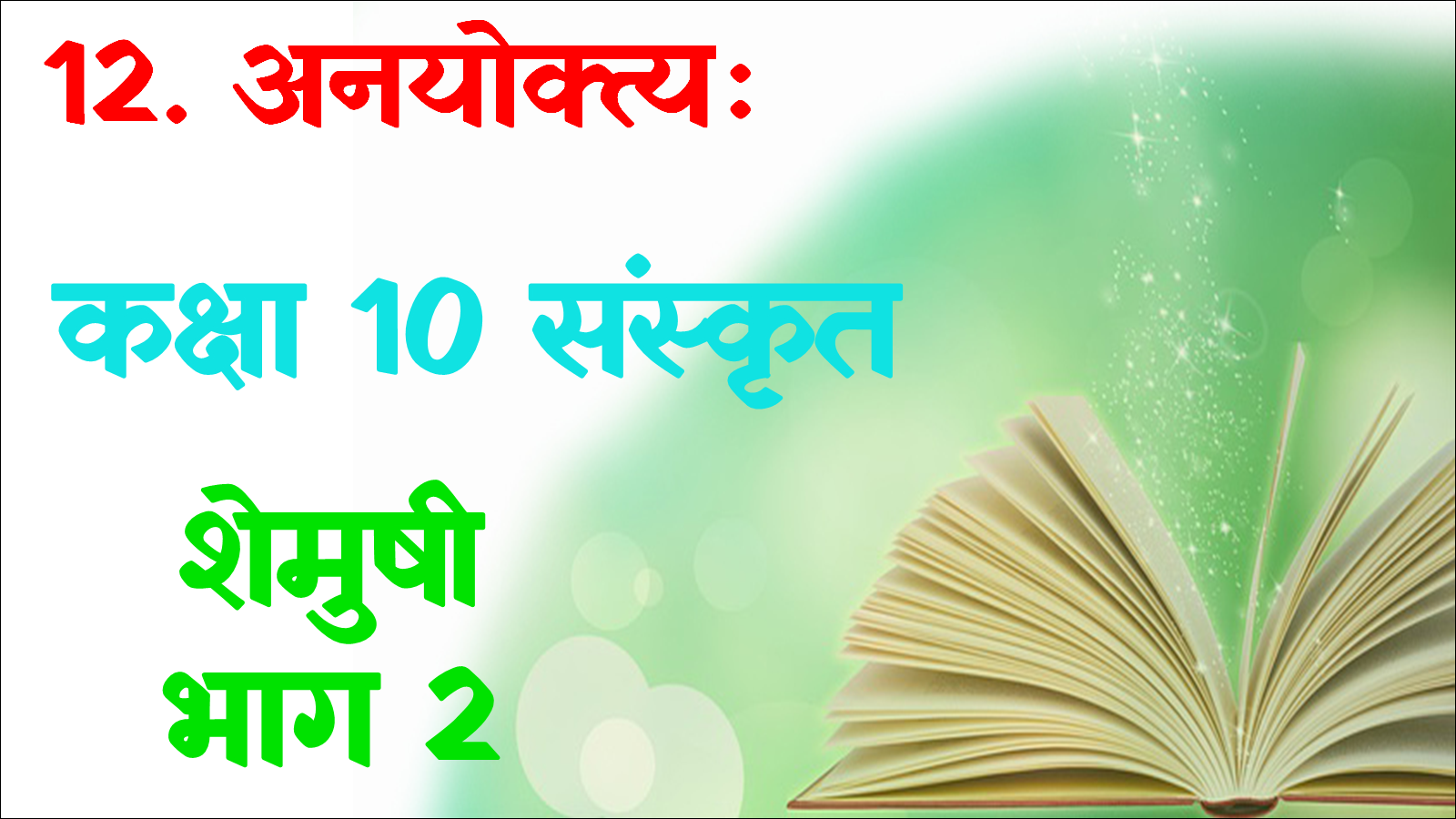 Anyoktayah Class 10 Sanskrit MCQ